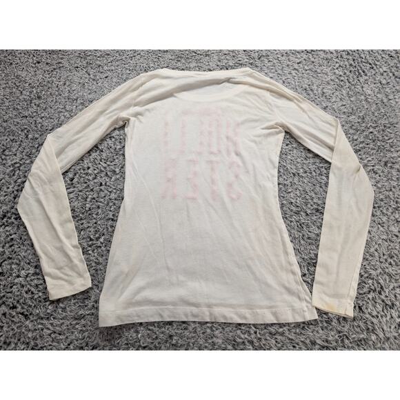 Hollister Shirt Women Small White Embroidered Casual Summer Minimalist Normcore - Picture 5 of 6